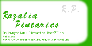 rozalia pintarics business card